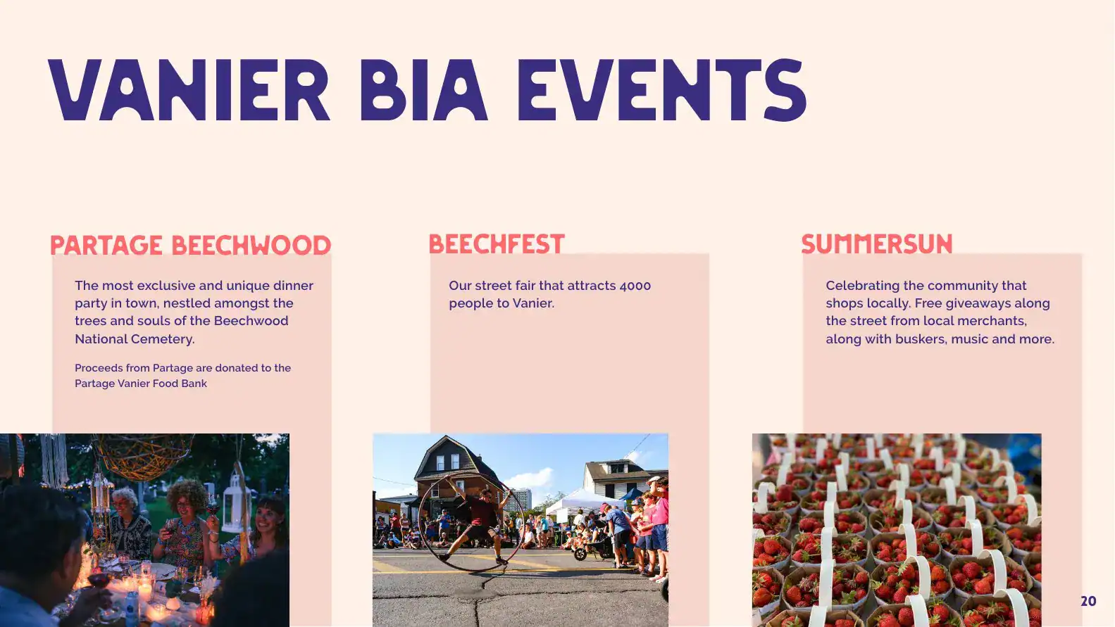 Vanier BIA events